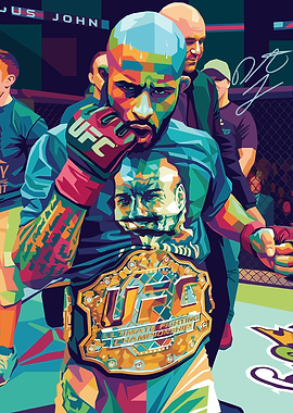 Demetrious Johnson UFC Champion Portrait
