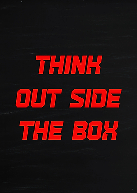 Think Outside The Box Text Art