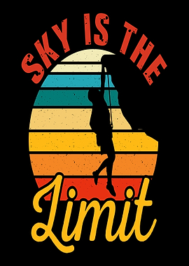 Rock Climber Sunset Retro Design