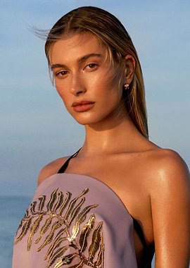 Hailey Bieber by the Sea