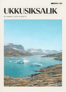 Arctic Landscape with Icebergs