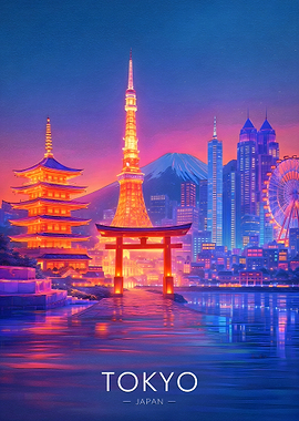 Tokyo Cityscape at Dusk