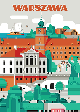 Warsaw Cityscape Illustration