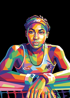 Coco Gauff Colorful Pop Art