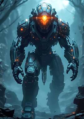 Giant Robot in a Forest