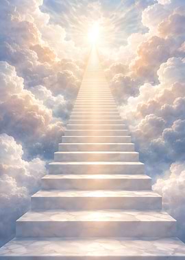 Stairway to Heaven in Clouds