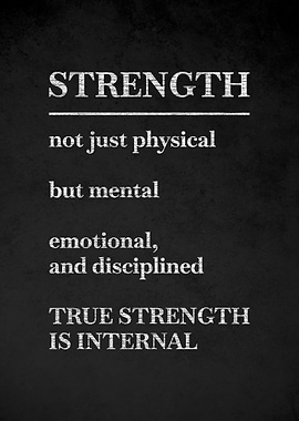Strength is Internal Motivational Text