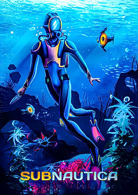 Subnautica Diver in Underwater World