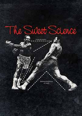 Boxing Poster – “The Sweet Science” Minimalist Boxing Wall Art