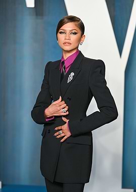 Zendaya in a Black Suit