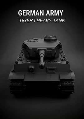 black German Army Tiger I Heavy Tank