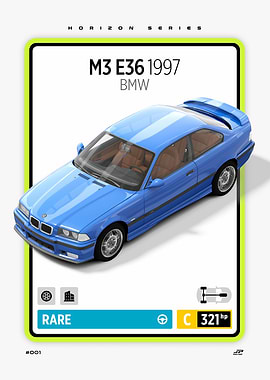 1997 BMW M3 E36 Card