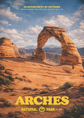 Arches National Park Vintage Poster