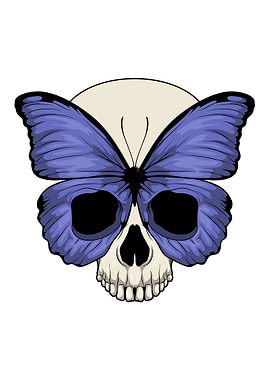 Butterfly Halloween Skull