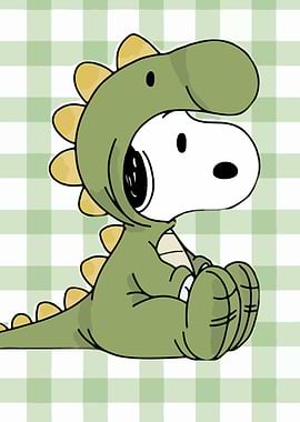 Snoopy in Dinosaur Costume