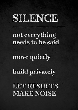 Silence Inspirational Quote v2