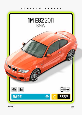 BMW 1M E82 2011 Car Card