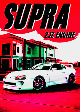 Supra 2JZ Engine Poster