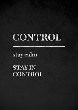 Control Stay Calm Stay In Control
