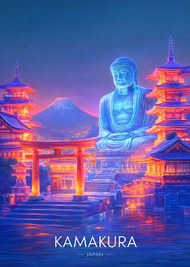Kamakura Japan Buddha and Pagodas