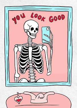 Skeleton Taking a Selfie