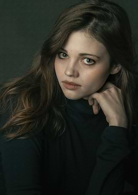 India Eisley with Hand on Chin