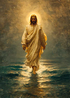 Jesus Christ Walking On Water