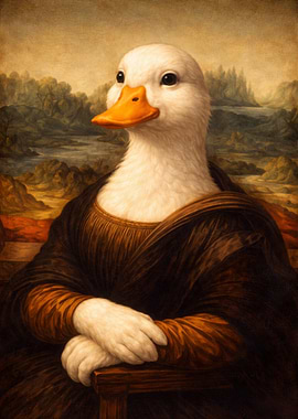 Mona Lisa Duck Portrait