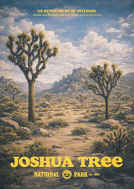 Joshua Tree National Park Vintage Poster