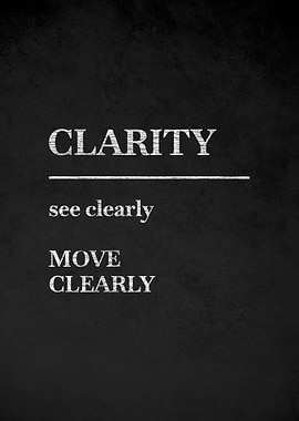 Clarity definition on chalkboard