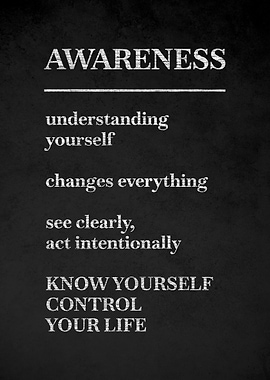 Awareness Motivational Text Art