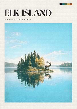 Elk Island National Park Poster