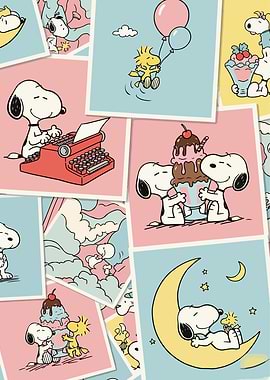 Peanuts Characters in Various Scenes