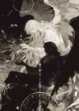 Angels and Demons in Sepia Tones