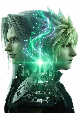 Cloud Strife and Sephiroth