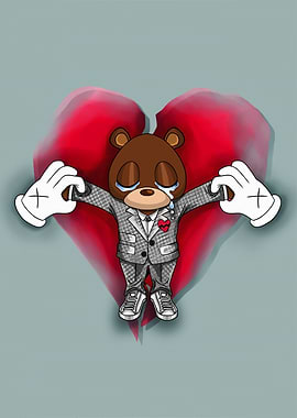 Bear in Suit with Broken Heart
