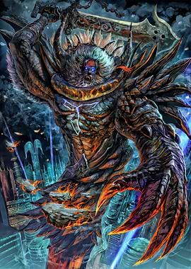 Giant Monster Attacking City