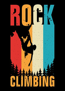 Retro Rock Climbing Vintage Design