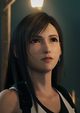 Final Fantasy VII Tifa Lockhart looking up