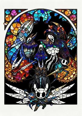 Hollow Knight Stained Glass Art