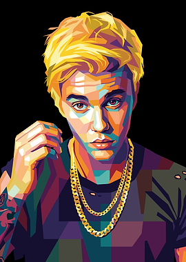 Justin Bieber Pop Art Portrait