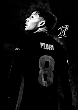Pedri Football Player Portrait