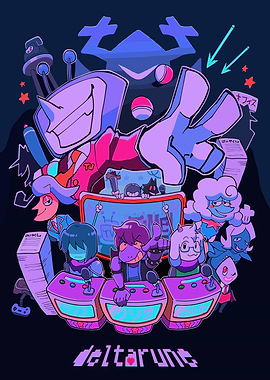Deltarune Characters Playing Video Games