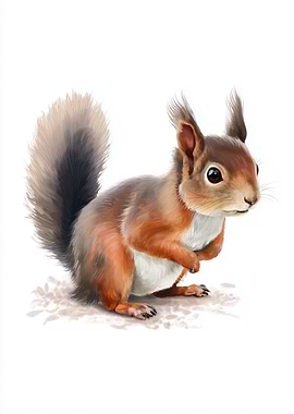 Red Squirrel Illustration