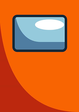 Minimalist Among Orange Lime Helmet