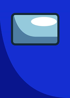 Minimalist Among Us Blue Helmet