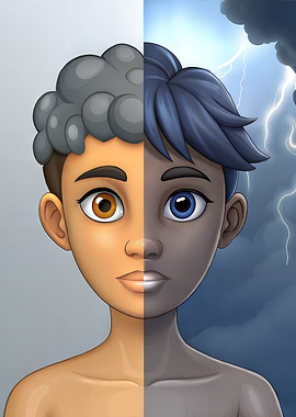 Split Personality Character Art