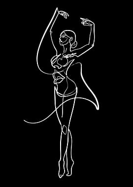 Ballet Dancer Line Art