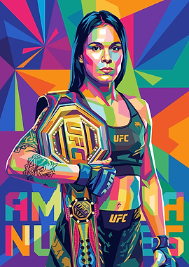 Amanda Nunes UFC Champion Pop Art