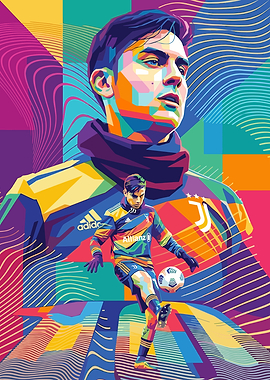Paulo Dybala Pop Art Portrait